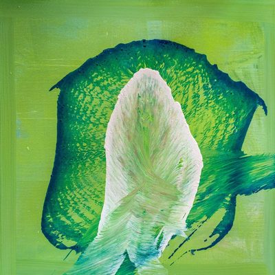 Organic Drift Through Luminous Green