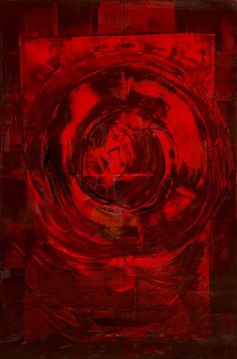 Reflection in Red Mirror